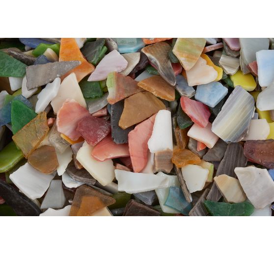 Broken glass mosaic, 2 kg, thickness approx. 3 mm