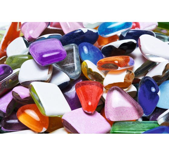 Soft glass broken mosaic "Colourful Mix", 500 g