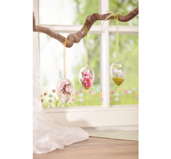 VBS akrylové vejce, 8 cm, 6 kusů