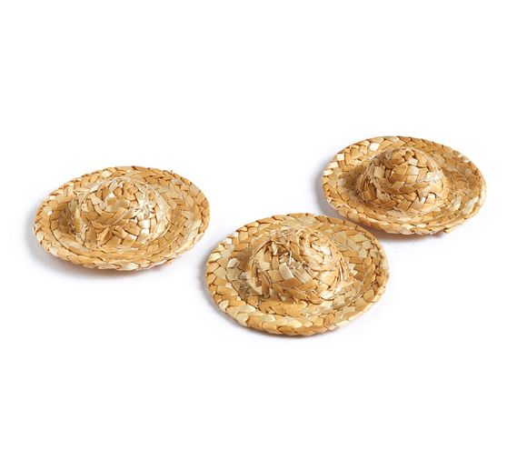 Slaměný klobouk "Nature", 3 kusy