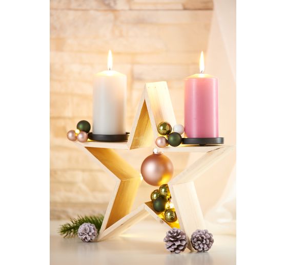 Pillar candle, dipped, pack of 4