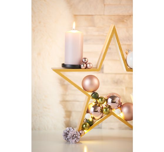 Pillar candle, dipped, pack of 4