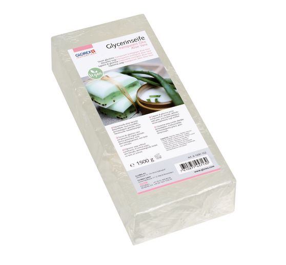 Glycerinové ekologické odlévací mýdlo "Aloe Vera", transparentní