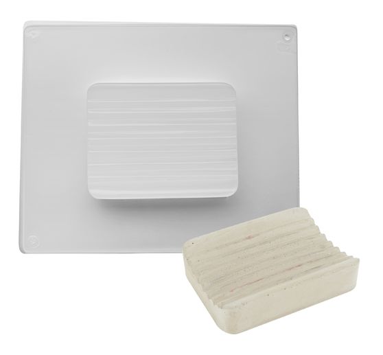 Casting mould "Soap dish grooved"