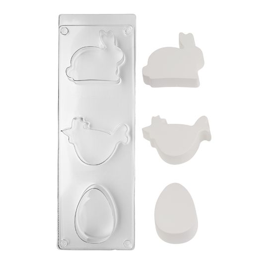 Casting mould "Chicken, Bunny, Egg"