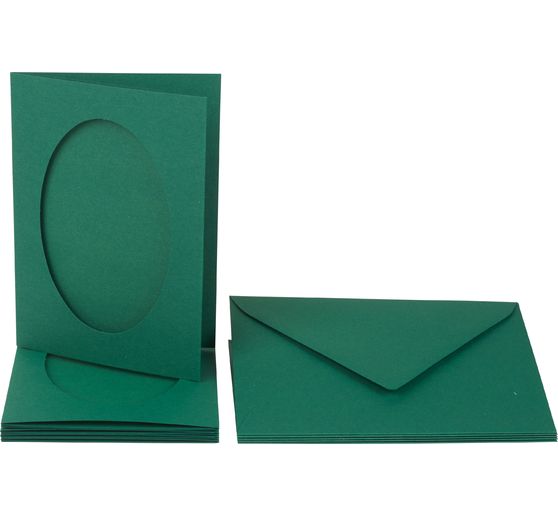 Passepartout cards "Oval", 10 pcs.