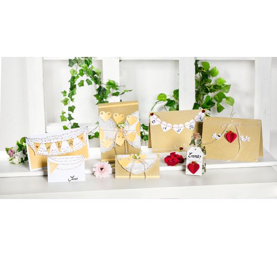 Dvojité karty s obálkami "DIN long", 50 kusů