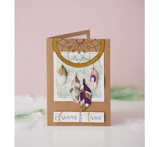 double cards with envelopes "Kraft paper", DIN A6, 50 pieces