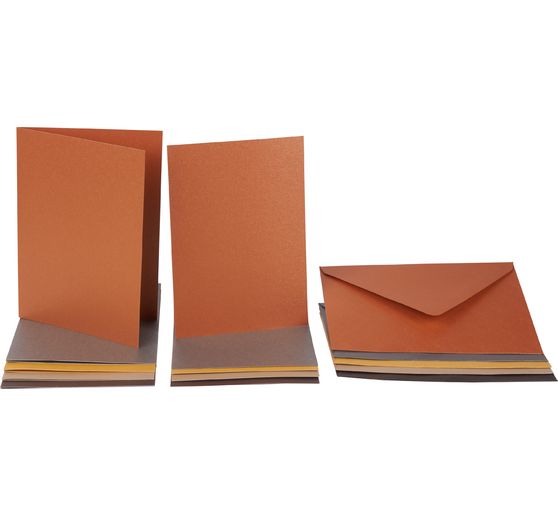 Perleťové dvojité karty "Terra", 5 kusů