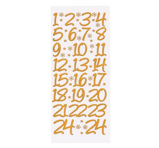 Reliéfní nálepky "Velká adventní čísla"