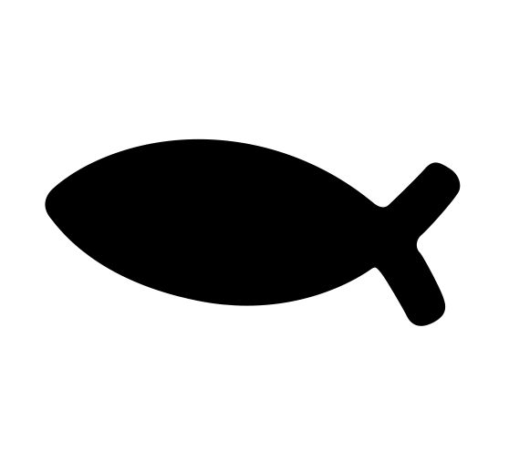 Craft punch "Fish symbol", 3.8 cm