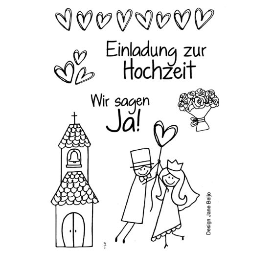 Sada průhledných razítek "Svatba"