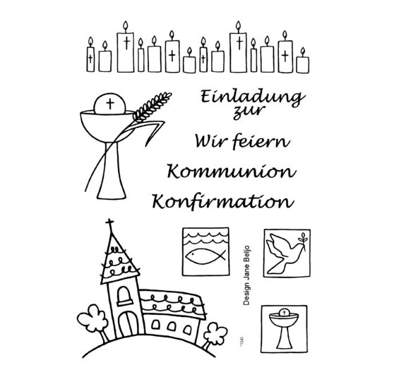 Clear stamp set "Communion/Confirmation"