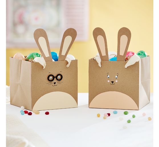 Čtvercový kraftový papírový sáček VBS, 2 kusy