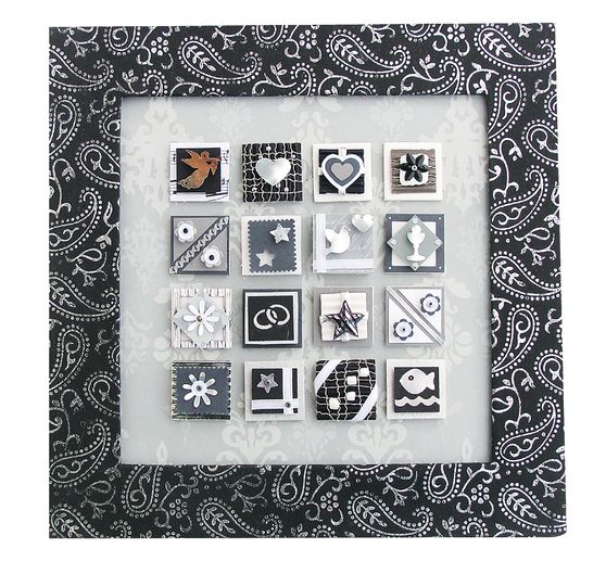 Stamped parts "Inchies", 96 pieces