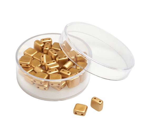 Glass bead "Square", 35 pieces