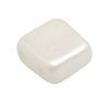 Glass bead "Square", 35 pieces White