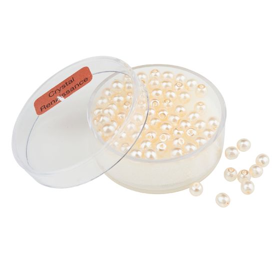 Crystal Renaissance glass wax bead, 4mm, 75 pieces