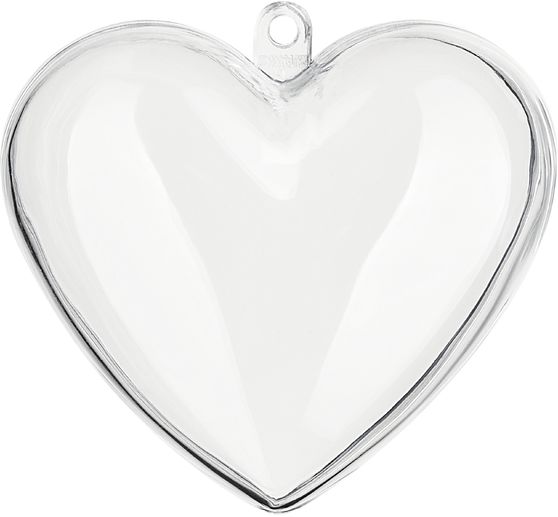 Acrylic form "Heart", 6 cm, 6 pcs.