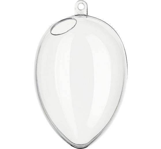 Acrylic egg with hole, 8 cm