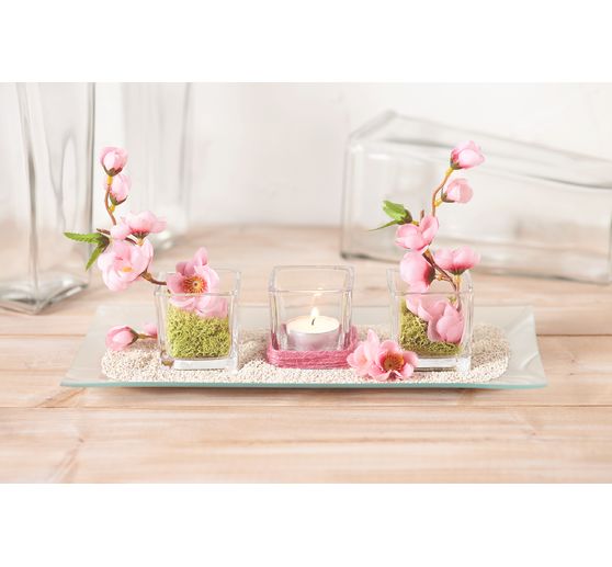 VBS Tea light glasses "Cube", 12 pieces