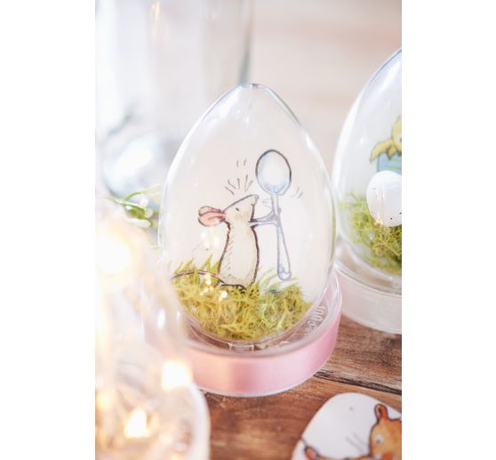 VBS akrylové vejce, 8 cm, 6 kusů