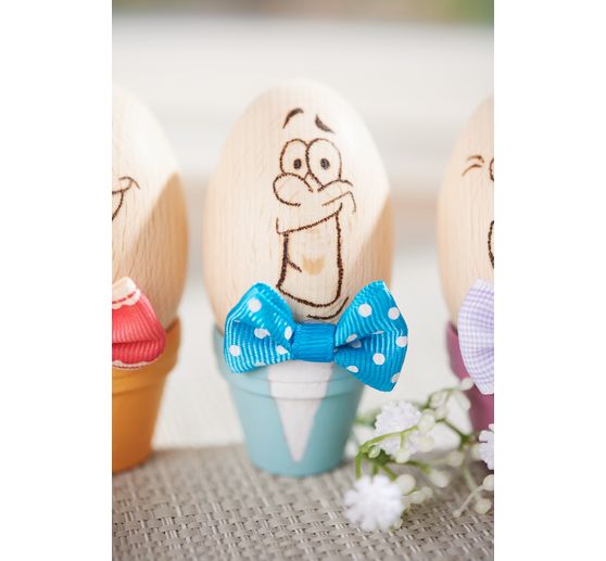 Wooden egg, top drilled, 40 x 60 mm