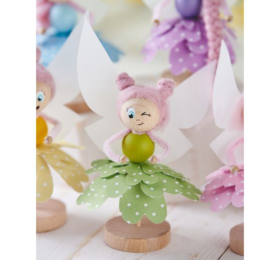 Dřevěné korálky, Ø 4 mm, cca 165 kusů