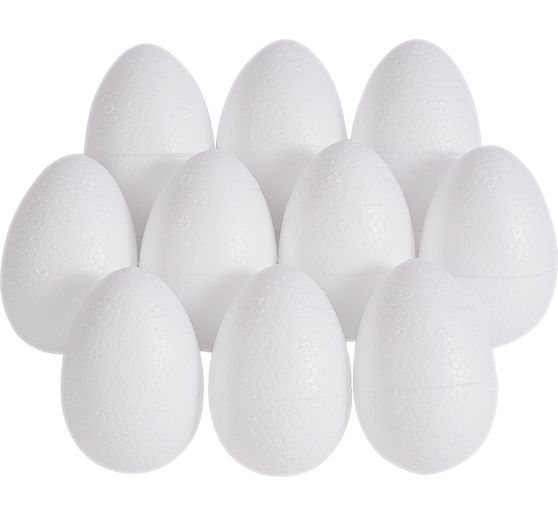 VBS Styrofoam eggs, 10 pieces, 6 x 4 cm