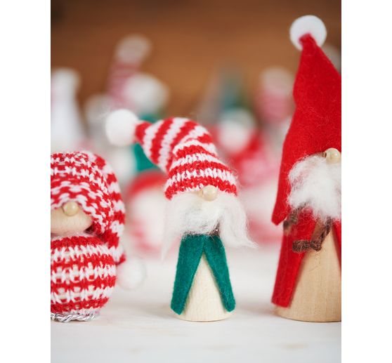 Knitted tube, two-coloured, 18 Needles/Ø2.2 cm