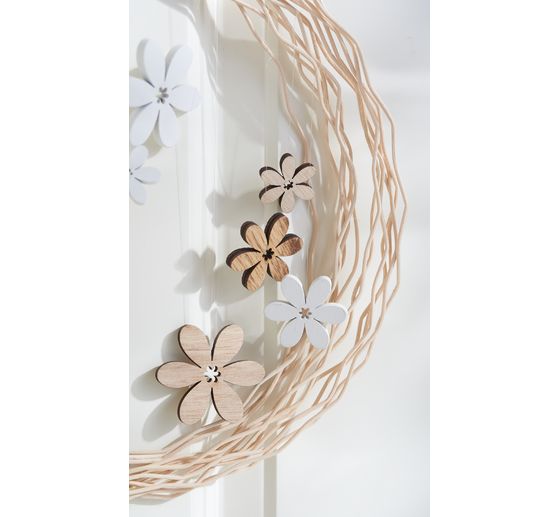 VBS Rattan cane natural, blue tape, Ø 1.5 mm