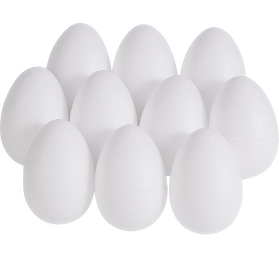 VBS Styrofoam egg, approx. 8 x 6 cm, 10 pieces