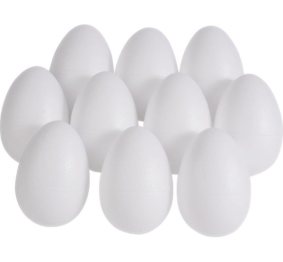 VBS polystyrenové vejce, cca 10 x 7,5 cm, 10 kusů