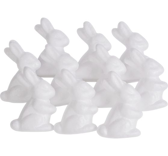 VBS Polystyrene figure "Rabbits", 10 pieces