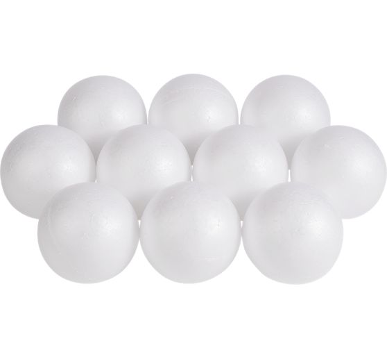 VBS Polystyrene ball, Ø 10 cm, 10 pieces