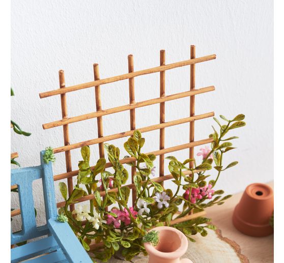 Flower pick with greenery