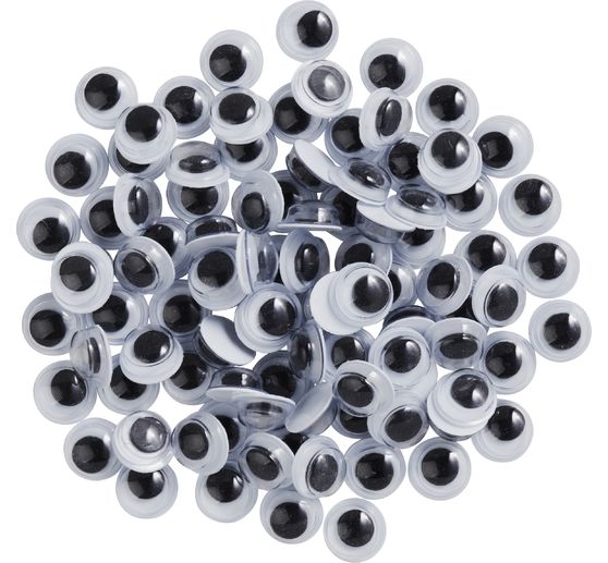 VBS Pohyblivé očka "Round", 6 mm, 100 kusů