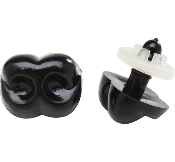 Bear noses black, 20 mm, 4 pieces