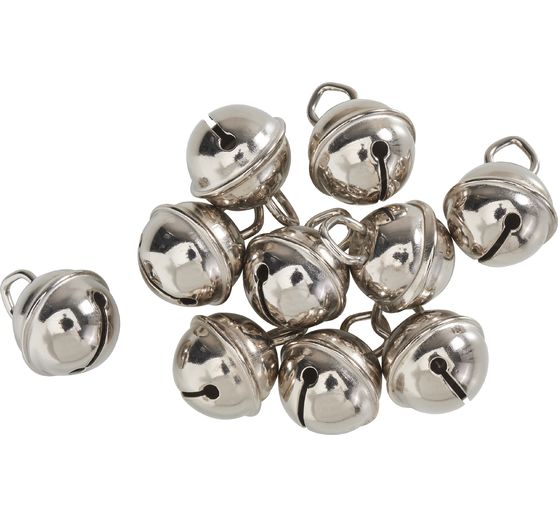 Rolničky, 15 mm, stříbrná barva