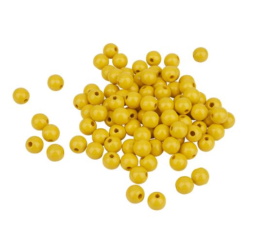 Dřevěné korálky, Ø 8 mm, 85 kusů