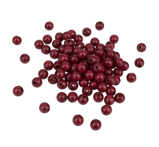 Dřevěné korálky, Ø 8 mm, 85 kusů