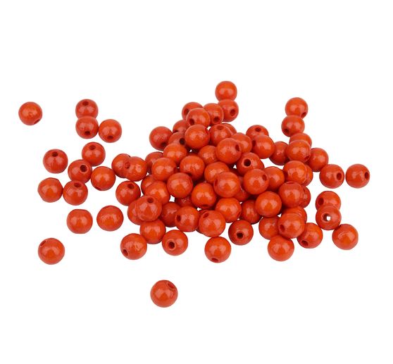 Dřevěné korálky, Ø 8 mm, 85 kusů