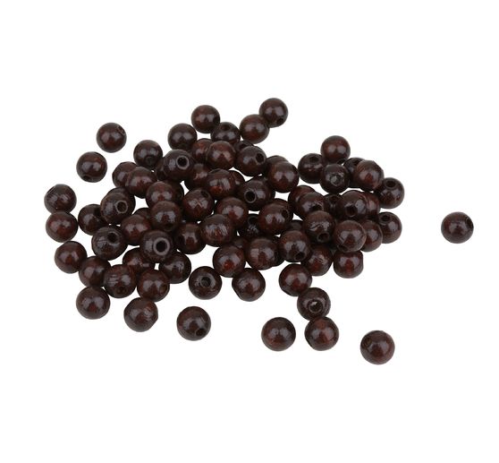 Dřevěné korálky, Ø 8 mm, 85 kusů