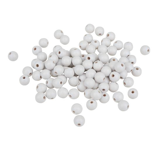 Dřevěné korálky, Ø 8 mm, 85 kusů