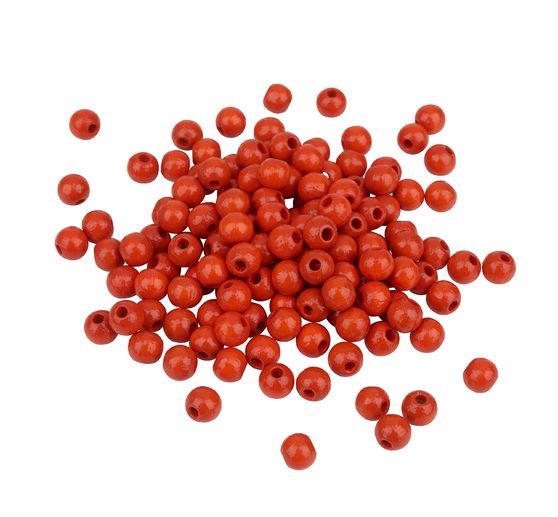 Dřevěné korálky, Ø 6 mm, cca 125 kusů