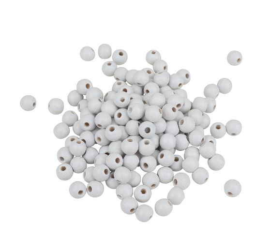 Dřevěné korálky, Ø 6 mm, cca 125 kusů