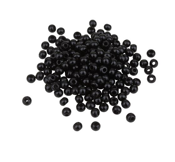 Dřevěné korálky, Ø 4 mm, cca 165 kusů