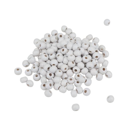 Dřevěné korálky, Ø 4 mm, cca 165 kusů