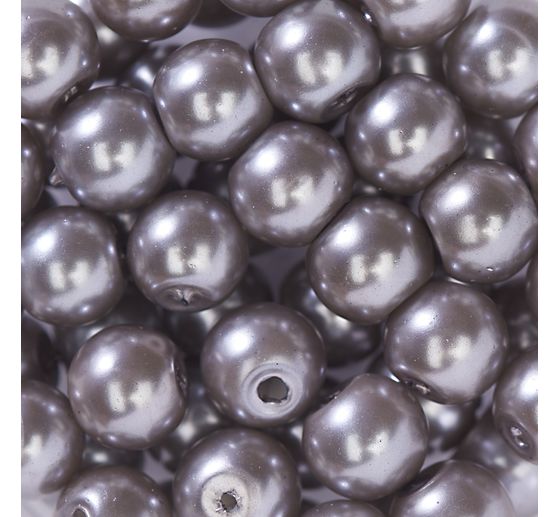 Glass wax beads, Ø 6 mm, 55 pieces