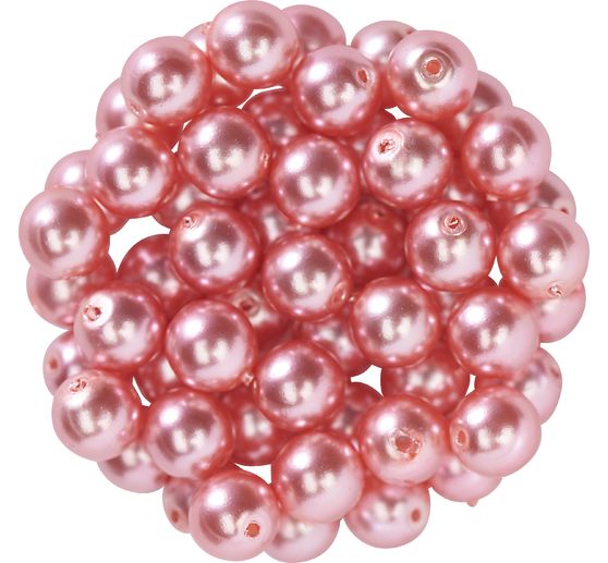 Glass wax beads, Ø 6 mm, 55 pieces